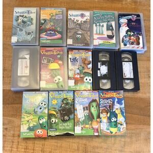 VeggieTales VHS Tape Set 14 Animated Movies with Songs, Vintage Children